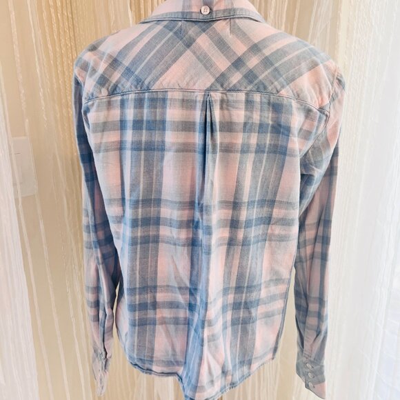 Cloth & Stone by Anthropologie Plate button Down Shirt tie front, size M - Picture 2 of 6